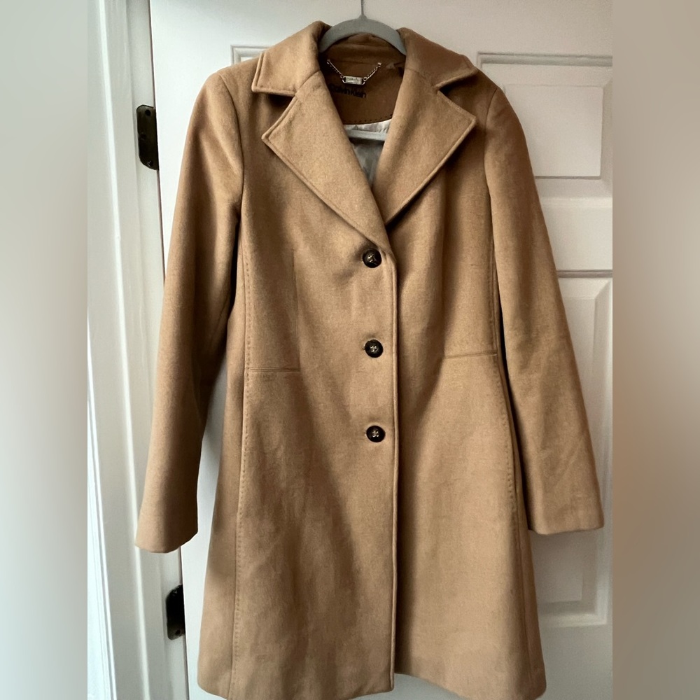 Calvin Kline Camel Wool Blend Coat. Retails for about $280. $50